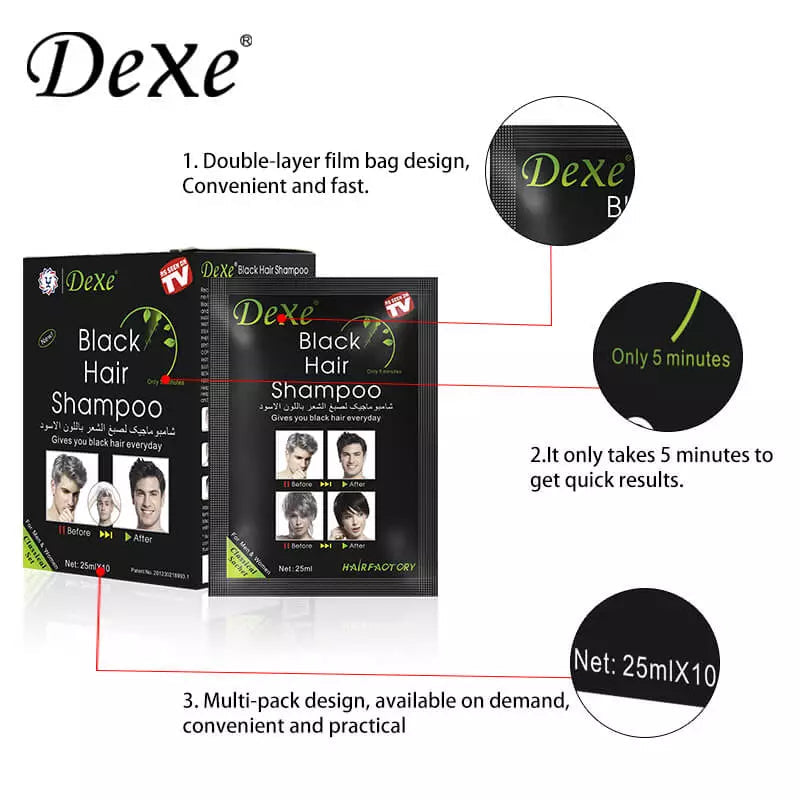 Black Color Shampoo - Pack Of 3